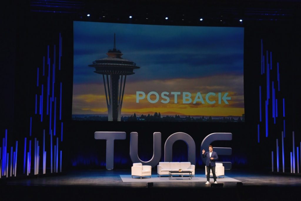 Peter Hamilton on stage at #Postback18