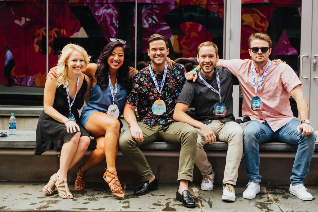 Postback attendees outside